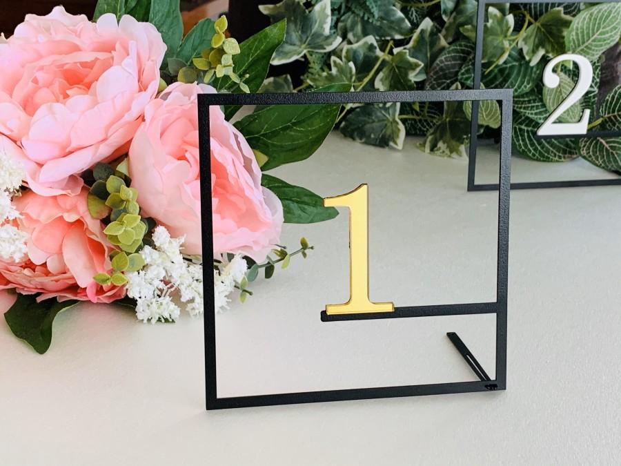 Wedding Table Numbers Metal Modern Table Centerpieces Reception Decor