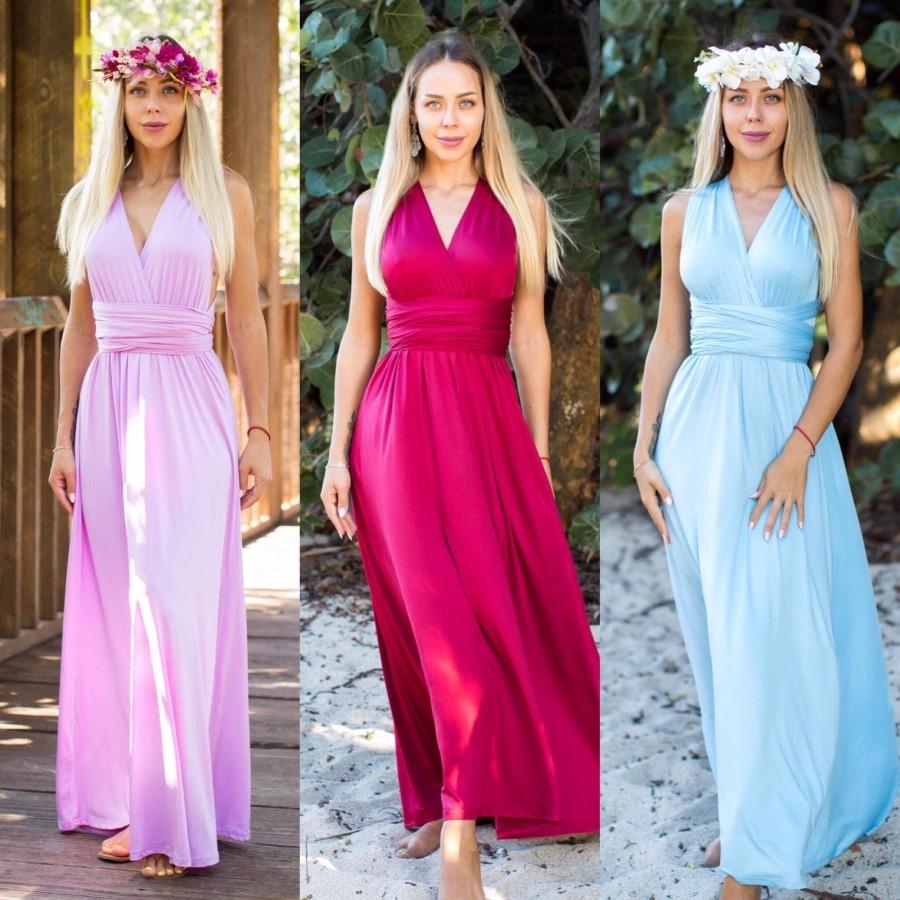 Mariage - Lavender  Maxi Infinity Dress, Convertible Bridesmaid Dress, cheap prom dress, Evening Dress,Multiway Dress,Wrap Dress, formal Purple Dress