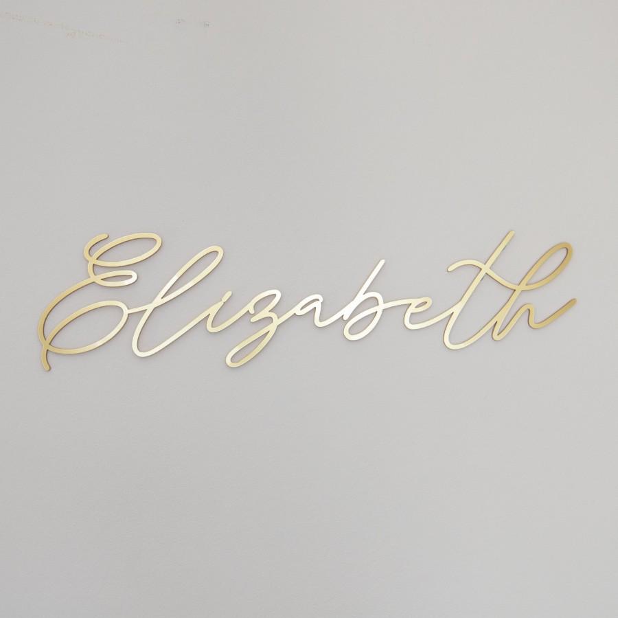 Hochzeit - Large Acrylic Perspex Name or Word Sign, Laser Cut, Wedding Signs UK, Gloss, Matte and Metallic Colours, 90mm Tall