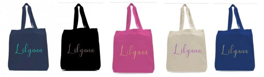 Свадьба - Personalized cotton tote bag, Bridesmaid Gift, Wedding Tote, Bridal Party