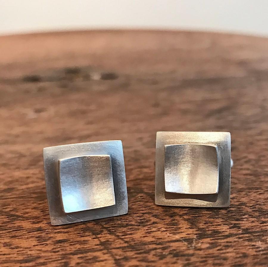 Mariage - Brushed Silver Cuff Links