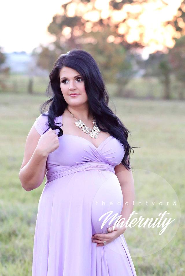 Wedding - TDY Maternity Gown Baby Shower Dress Long Ball Gown Infinity Maxi Dress Convertible Dress Maternity Photo shoot Dress (Regular/Plus)