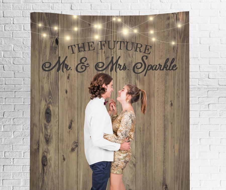 Mariage - Rustic Engagement Backdrop, Custom Wedding Backdrop, Personalized Wedding Banner, Customized Reception Sign, Engagement Party Decoration