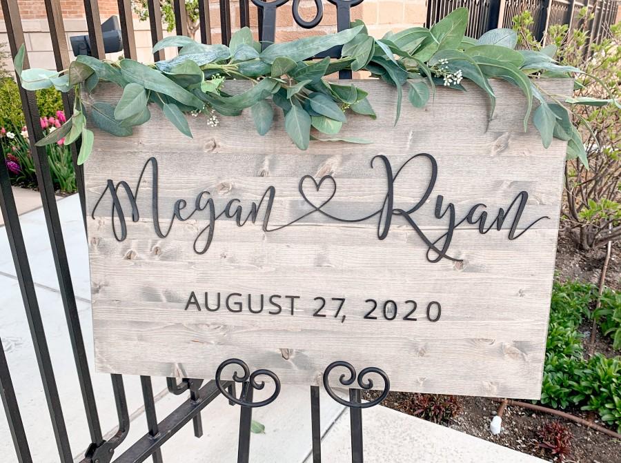 Mariage - Wedding Sign, 3D Wedding Welcome Sign, Welcome Wedding Sign Wood, Wedding Signage, Wooden Wedding Sign, Welcome to our Wedding Sign,