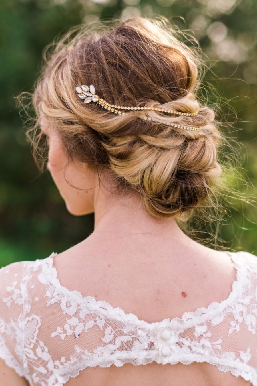 Свадьба - Crystal Bridal Hair piece Opal Crystal Hair piece Bridal Hair piece Bridal Accessories Wedding Hair piece crystal comb bridal comb #151