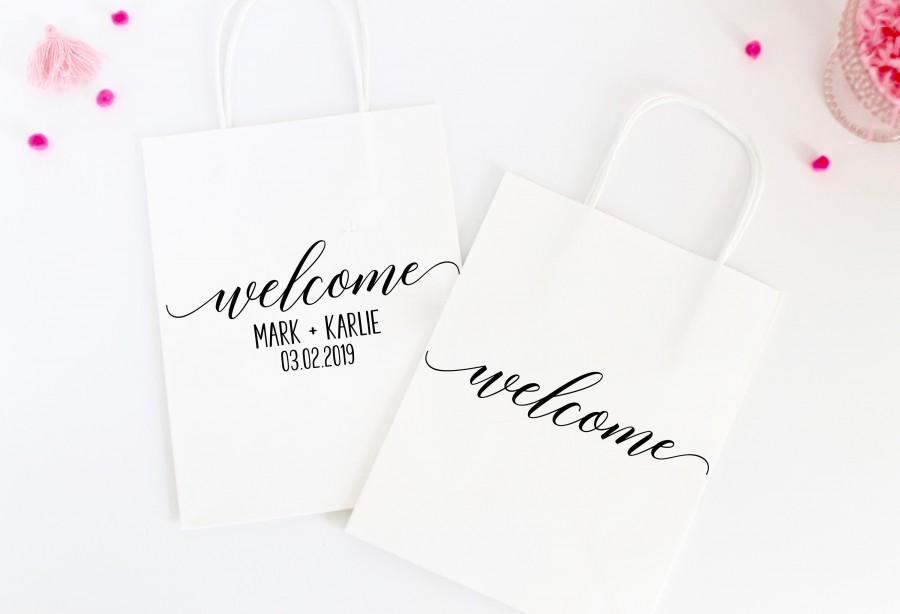 زفاف - Welcome Gift Bag - Custom Gift Bag-Wedding Weekend Gift Bag-Welcome Party Bag-Out of Town Guest Bag - Personalized Bag- Wedding Gift Bag