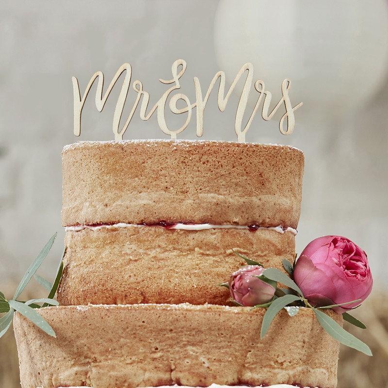 زفاف - Mr and Mrs Wedding Cake topper // Wooden cake topper // Wedding Cake Decoration // Bride and Groom //Happy Couple // Wedding Day // Party