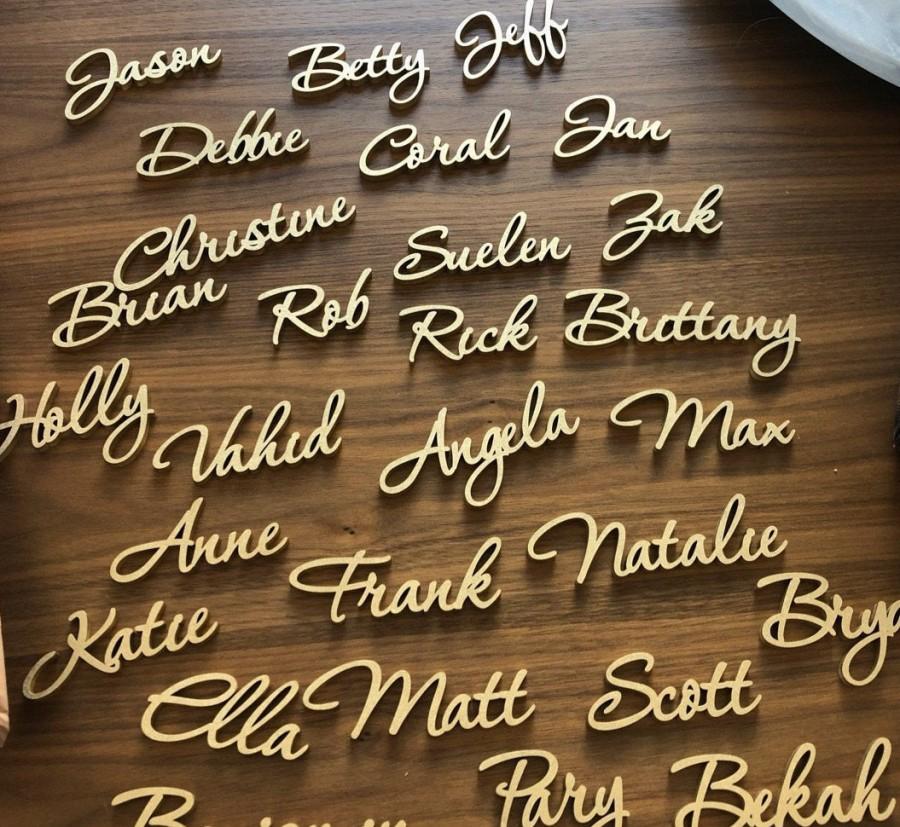 Mariage - Place names -Wedding place names-Lazer Cut names - Gold  Place names-Wedding Decor-Please Send your phone number in the "NOTE to the seller"