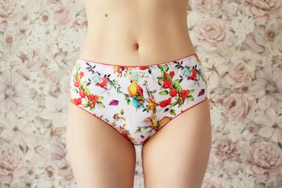 Mariage - Florian Floral Cotton Panties - Cotton Knickers