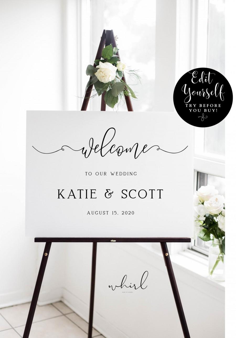 Hochzeit - Printable Wedding Sign 