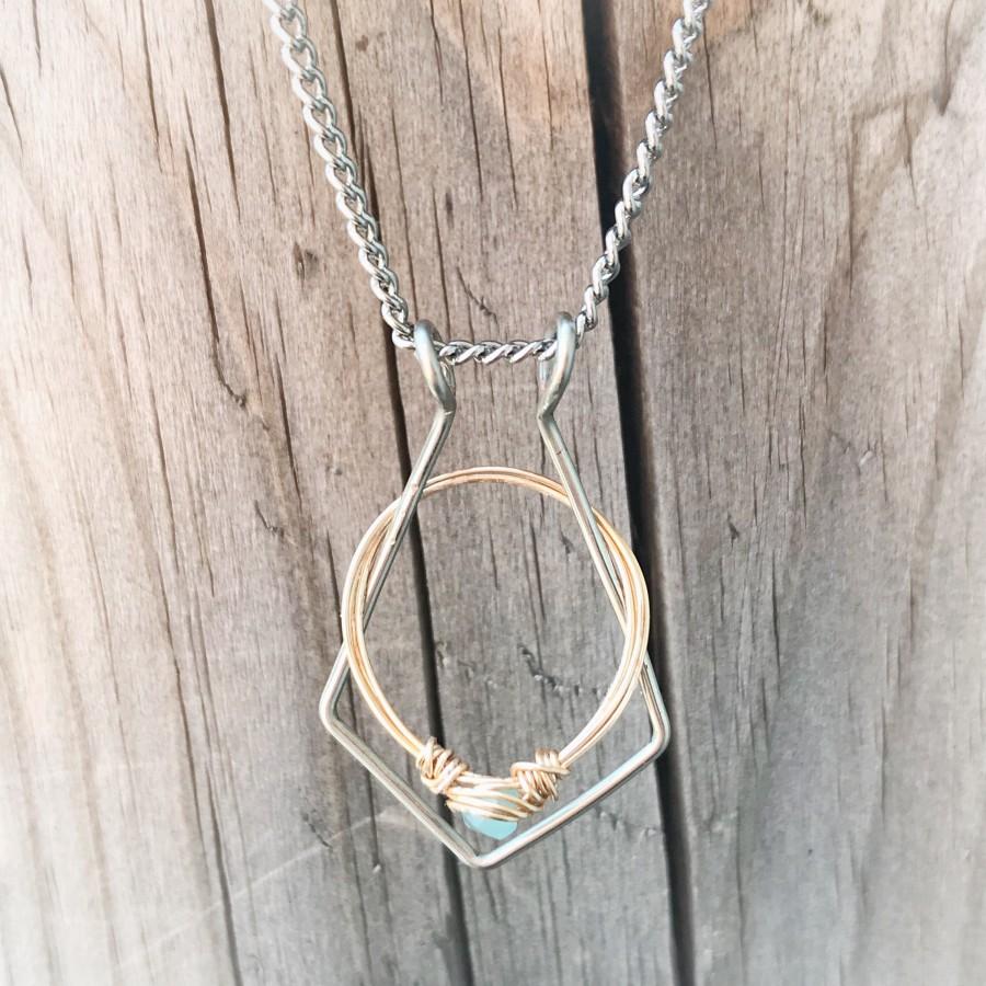 Hochzeit - Silver Diamond Magic ring holder necklace , necklace to hold wedding ring , necklace for engagement ring, ring holder necklace