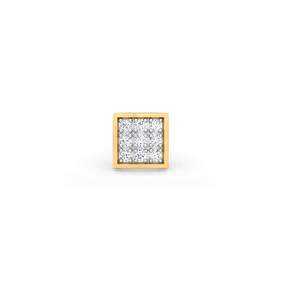 Wedding - Men's Diamond Earring 0.09 Carat In 14k Yellow Gold Best Affordable Cost