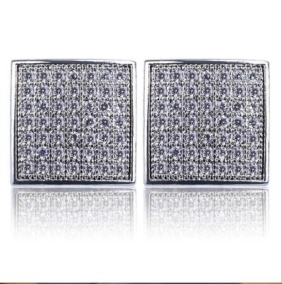 Wedding - Stud Earrings For Men Made In 14k white Gold 1.50 Carat Weight For Sale