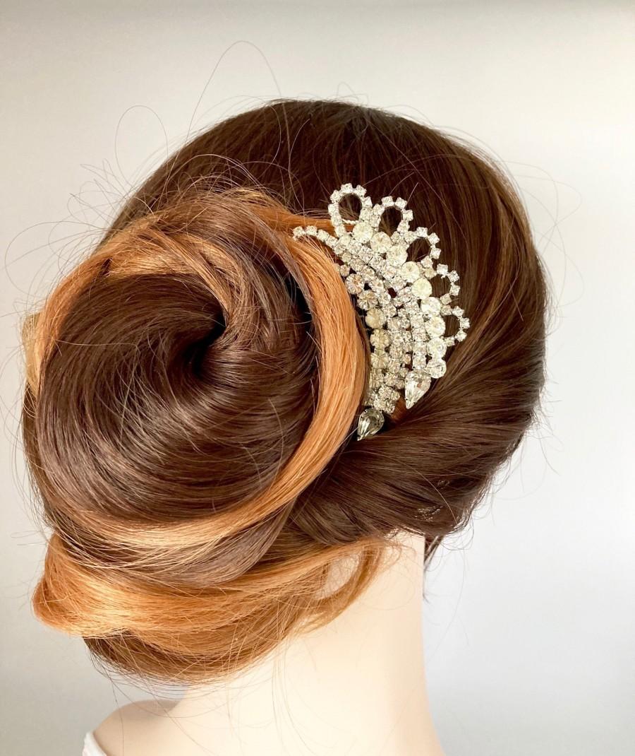 Свадьба - Crystal Bridal Comb Vintage,Wedding Headpiece, Gatsby 1920s Headpiece, Rhinestone Hair Clip, Unique Hair Comb, Expensive Gift