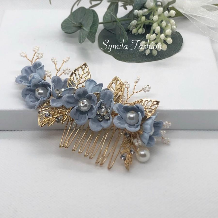 Mariage - Bridal Hair Piece, Something Blue For Bride, Wedding Hair Piece, Something Blue Hair Comb, Hair Comb, Bridal Hair Comb, Wedding Hair Comb