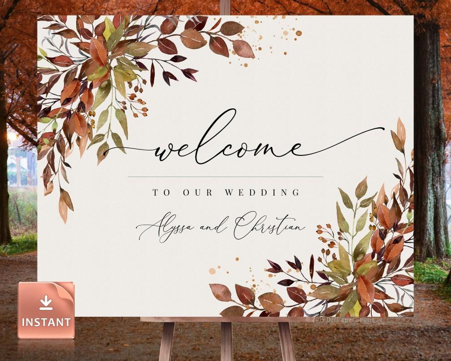 زفاف - SIENNA - Large Fall Wedding Welcome Sign, Custom Fall Wedding Sign, Porch Fall Welcome Sign, Fall Welcome Sign, Boho Fall Welcome Sign