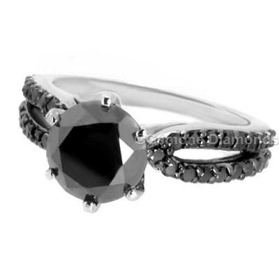 زفاف - Buy 3.50 Carat Split Shank Diamond Engagement Ring