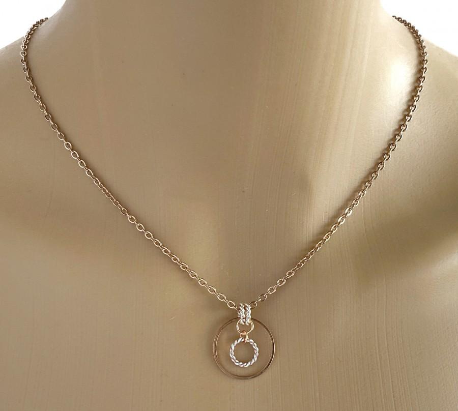 Wedding - Rose Gold Submissive Necklace, BDSM O Ring,  DDlg Day Collar