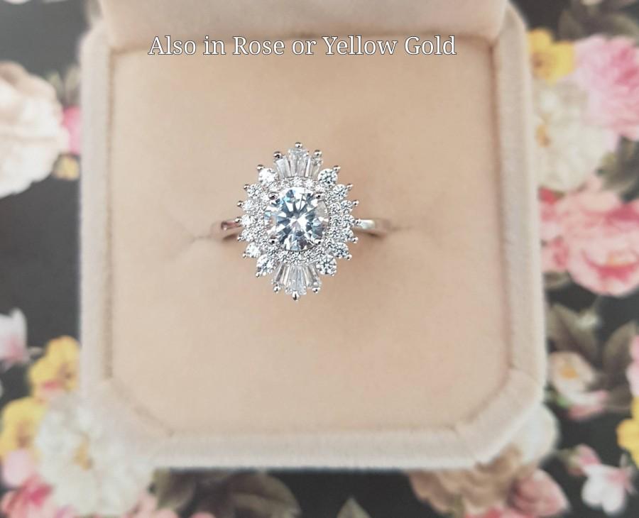 Свадьба - Engagement Ring Wedding Ring Vintage Ring 1930s Ring Ring under 200 Art Deco Ring Starburst Ring Affordable Engagement Ring Cyber Monday