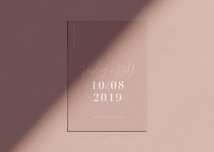 Mariage - Minimalist Numeric Save The Date, Simple Save The Date, Modern Wedding
