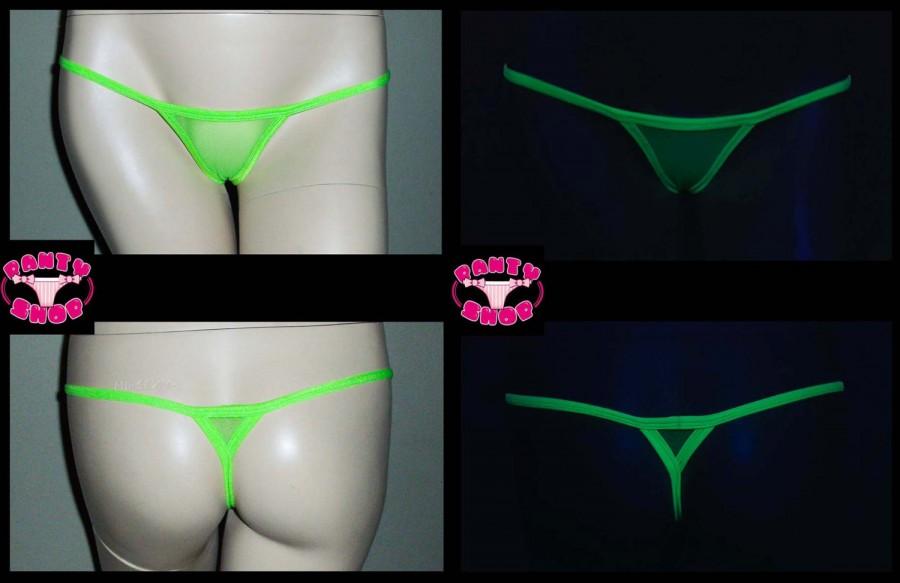 Hochzeit - Blacklight Clothing, Rave Wear, Valentines Day Gift, G-string, Mesh Panties,  Sheer Thong, Sheer Panties, Neon Thong, Blacklight Reactive