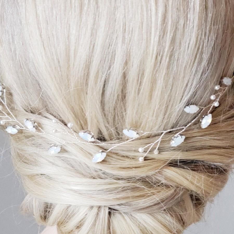 Wedding - Opal Hair Piece, Bridal Hair Vine, Opal Wedding Hair Piece, Opal Wedding Hair Vine, Bridal Hair Wreath, Bridal Headband