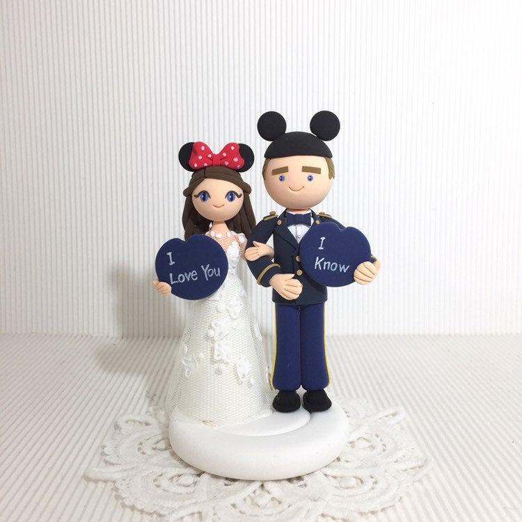 Hochzeit - Disney, Mickey, couple,romantic bride and groom handmade Custom wedding cake topper . Mr and Mrs cake topper , personalized