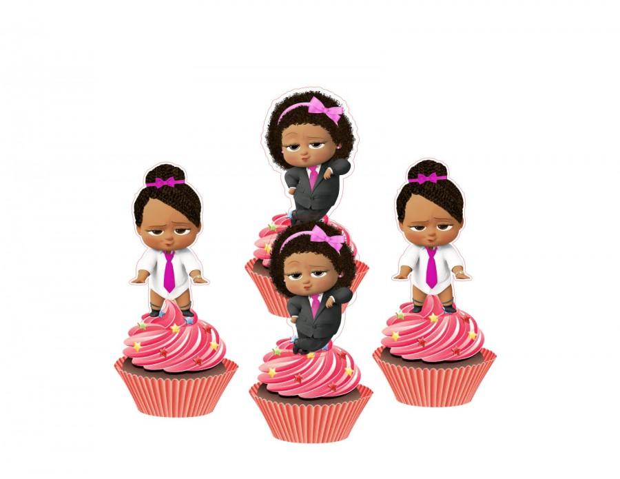 Mariage - Baby Girl cupcake toppers,  Baby girl cakepop toppers,  Baby Girl cupcake decors