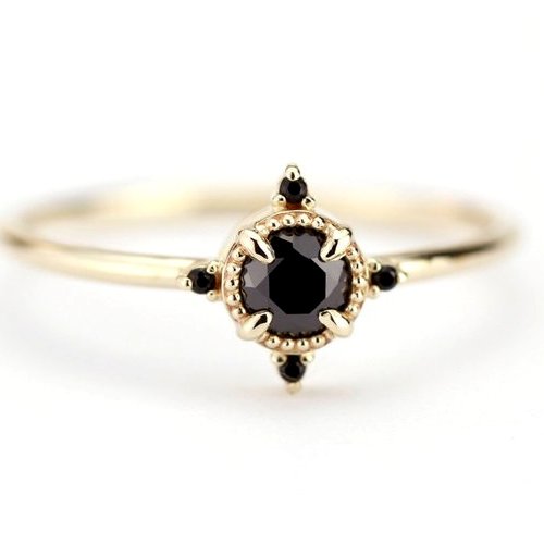زفاف - Buy 0.44Ct Delicate Engagement Ring In Yellow Gold