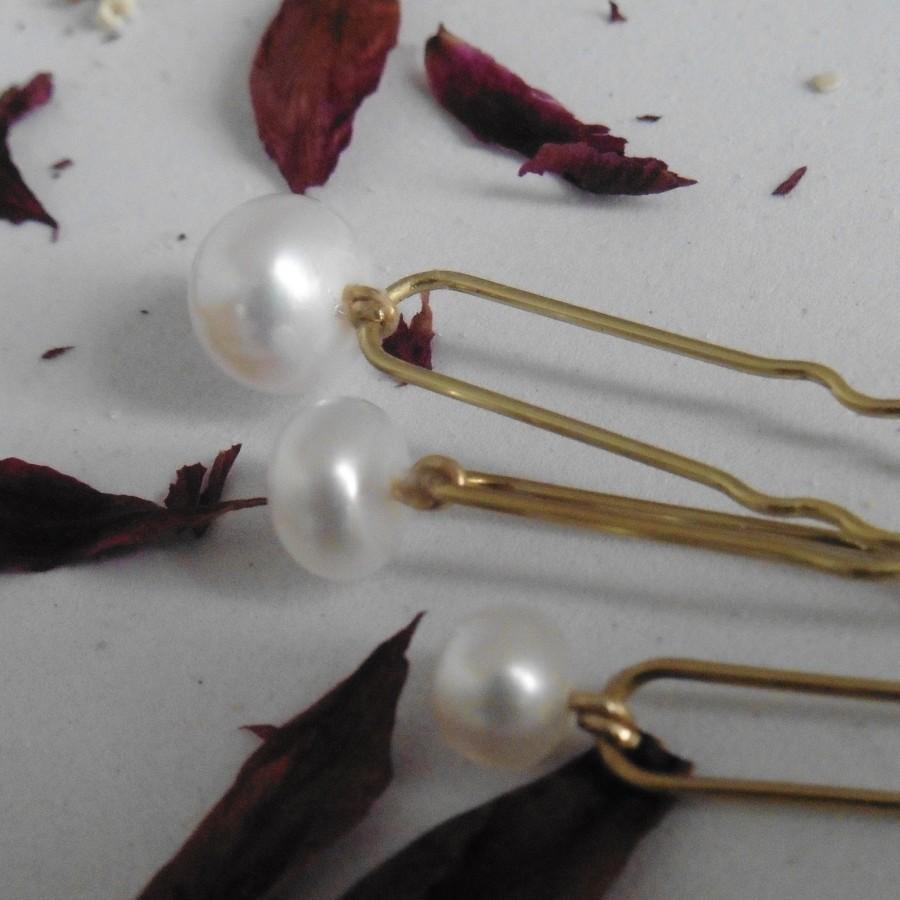 زفاف - Hairpin real beads in 4 sizes, wedding hairstyle with beaded jewelry