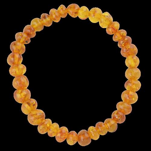 Wedding - Genuine oval beads amber bracelet