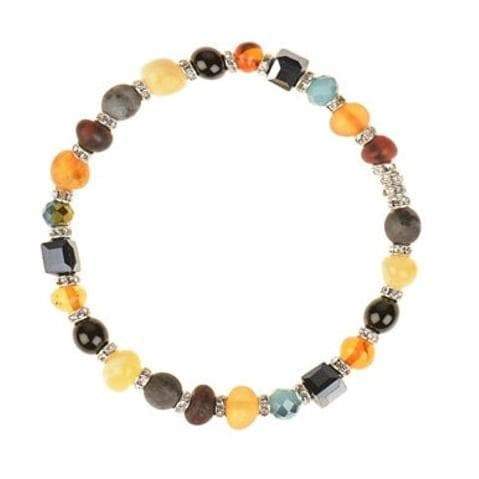 Свадьба - Amber Bracelet with Glass Beads