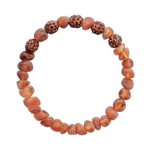 Mariage - Shamballa Beads Baltic Amber Bracelet