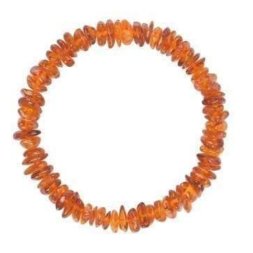 زفاف - Cognac Chips Amber bracelet
