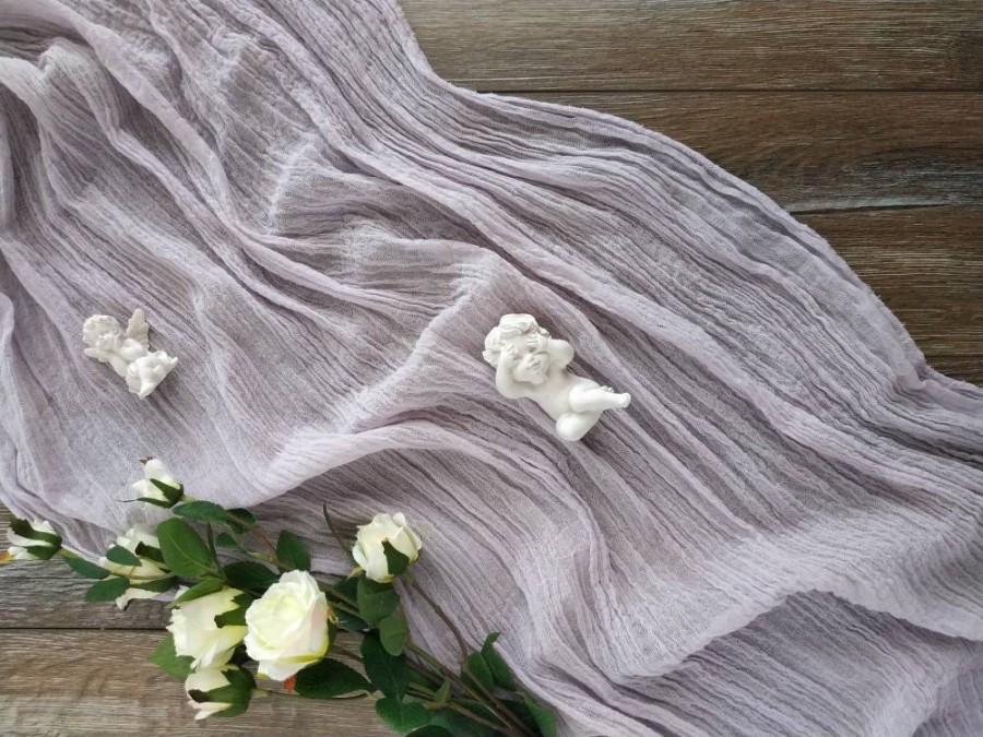 Mariage - Vintage lavender wedding color centerpiece Gauze table runner wedding cheesecloth runner dyed cheesecloth event centerpiece runner napkins
