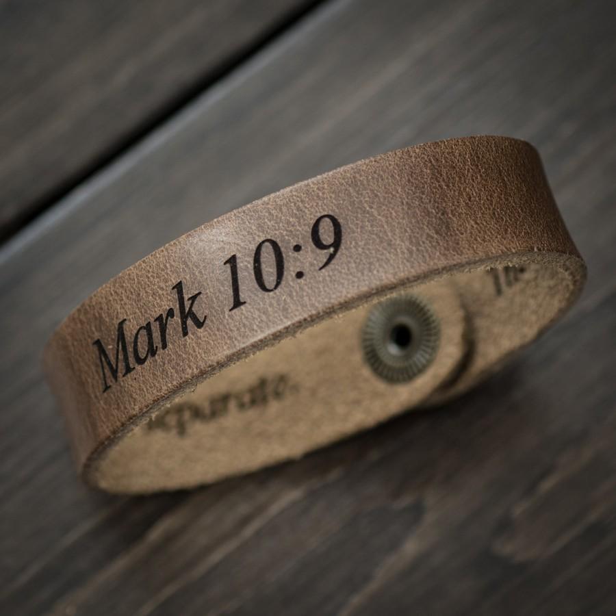 Mariage - Bible Verse Bracelet Christian Gift Graduation Easter Gift Scripture Quote Christian Jewelry Men Gift Christian Couple Gift- Driftwood