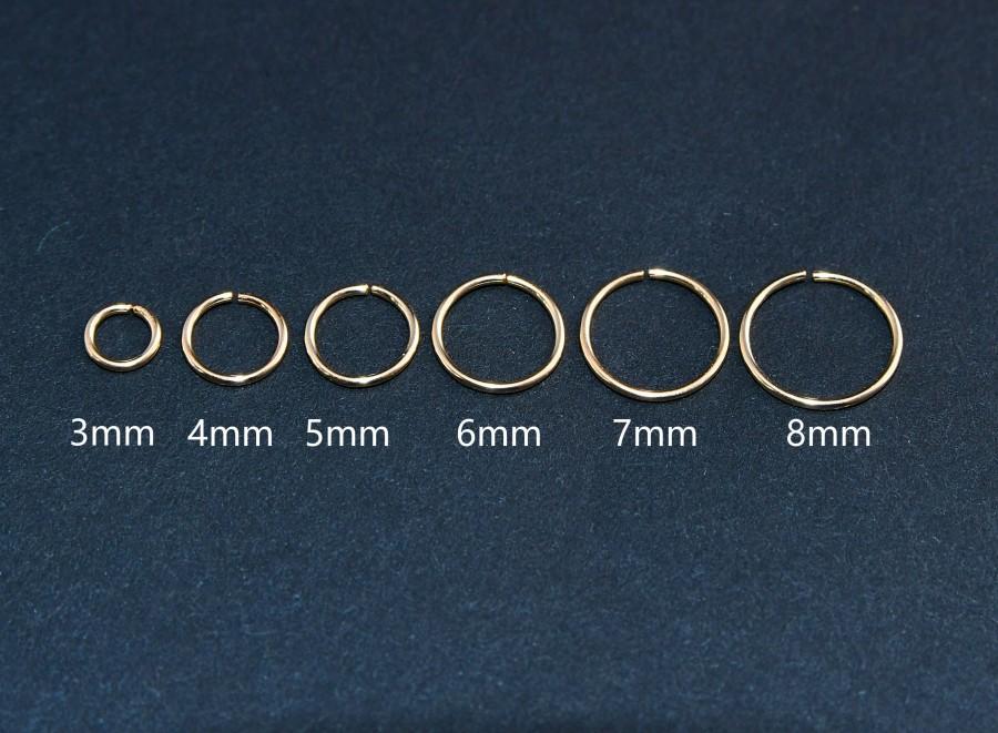 Свадьба - Tiny Gold Hoop Earrings,Small Gold Huggie Hoops, Cartilage, Mini Gold Hoops, Super Teeny Small Hoop Earrings, 3mm 4mm 5mm 6mm 7mm,