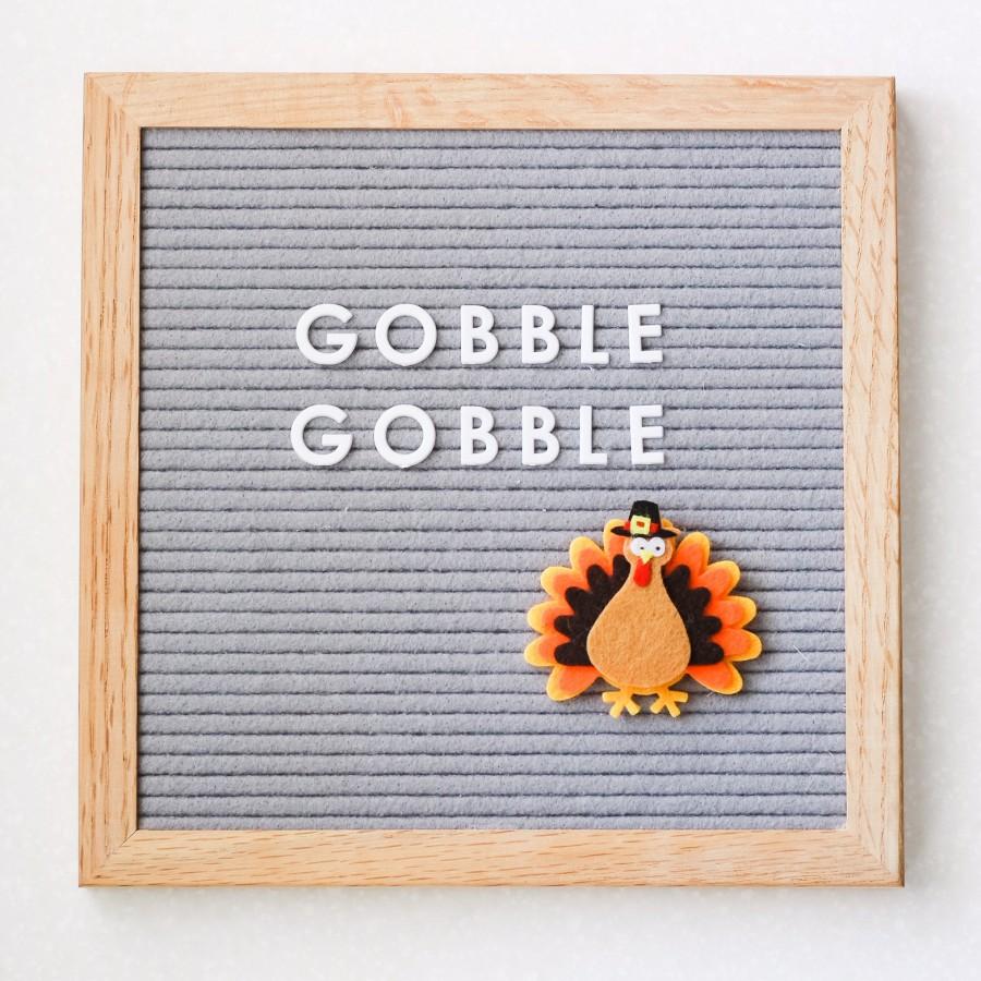 Hochzeit - Thanksgiving Felt Letter board Accessory Ornament - Turkey