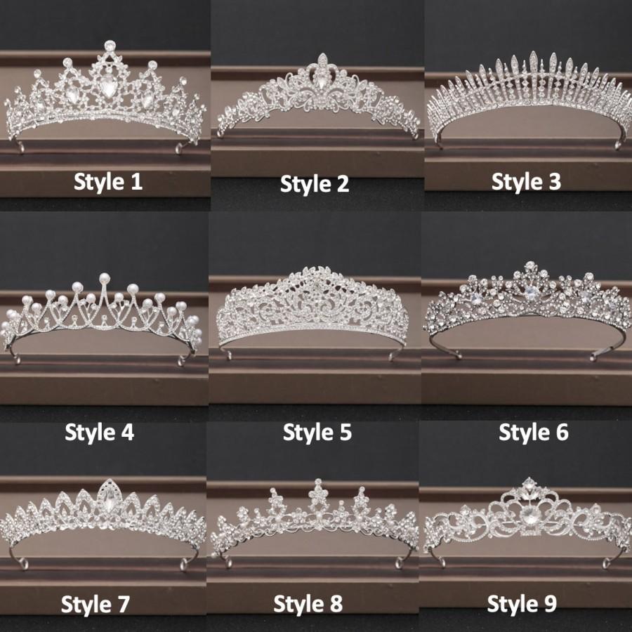 زفاف - Bridal Tiara, Crystal Tiara, Crystal Wedding Crown, Rhinestone Tiara, Wedding Tiara, Diamante Crown Pageant Crown, bridal headband