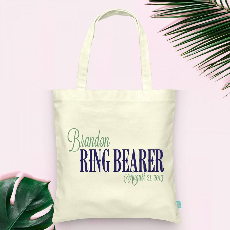 زفاف - Ring Bearer Tote- Wedding Party Tote Bags