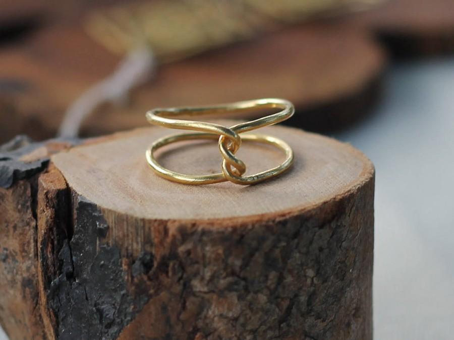 زفاف - Gold eternity ring Gold infinity ring, Gold ring promise Gold Commitment ring gold Vesica Piscis Ring spiritual simple promise ring women