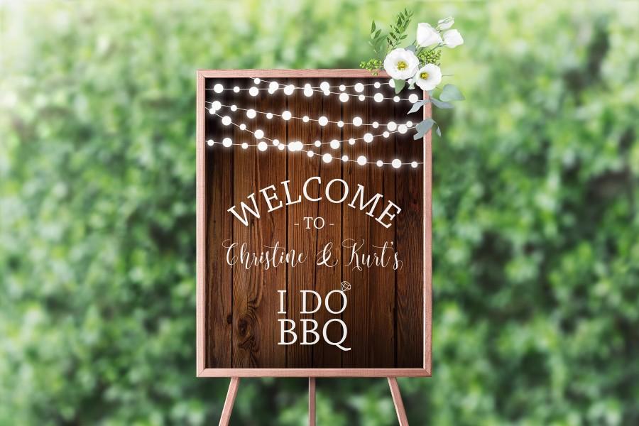 Hochzeit - I do BBQ, Welcome Sign, Printable