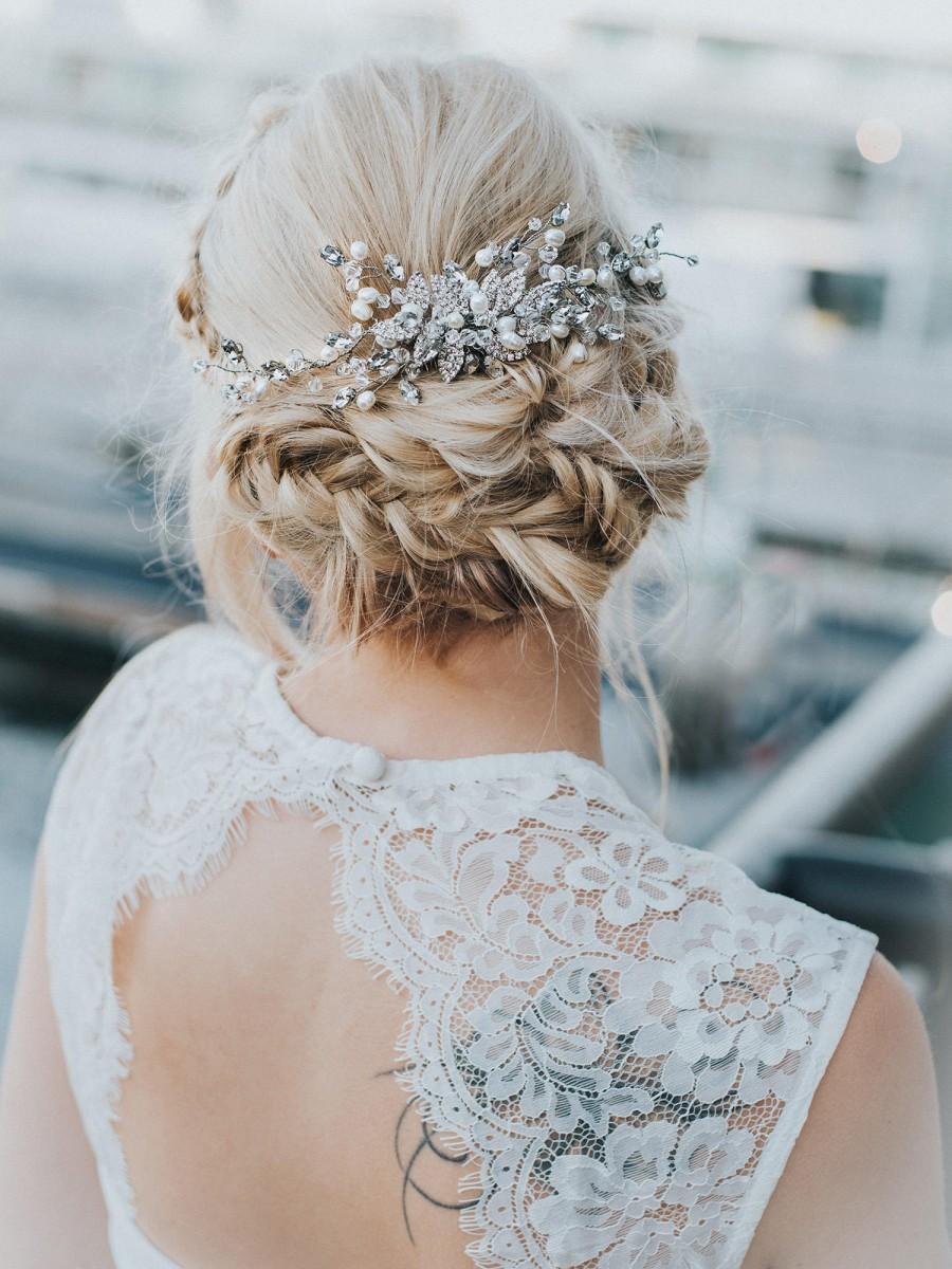 Свадьба - Wedding Hair Accessories, Bridal Comb, Wedding Comb, Bridal Hair Accessories, Bridal Headpiece ~ "Katya" Large Bridal Hair Comb