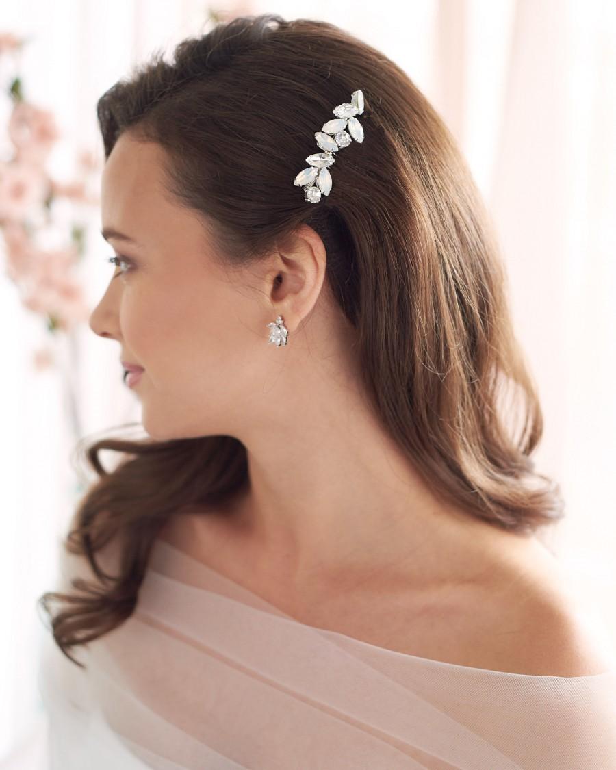 زفاف - Opal & Crystal Bridal Comb, Petite Opal Bridal Comb, Petite Opal Wedding Comb, Bridal Hair Comb, Wedding Hair Comb, Opal Comb ~ TC-2436
