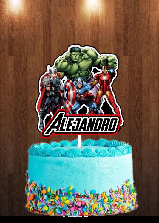 Hochzeit - topper cake,editable, avengers, iron man, captain america, thor, hulk, digital, print file, personalized