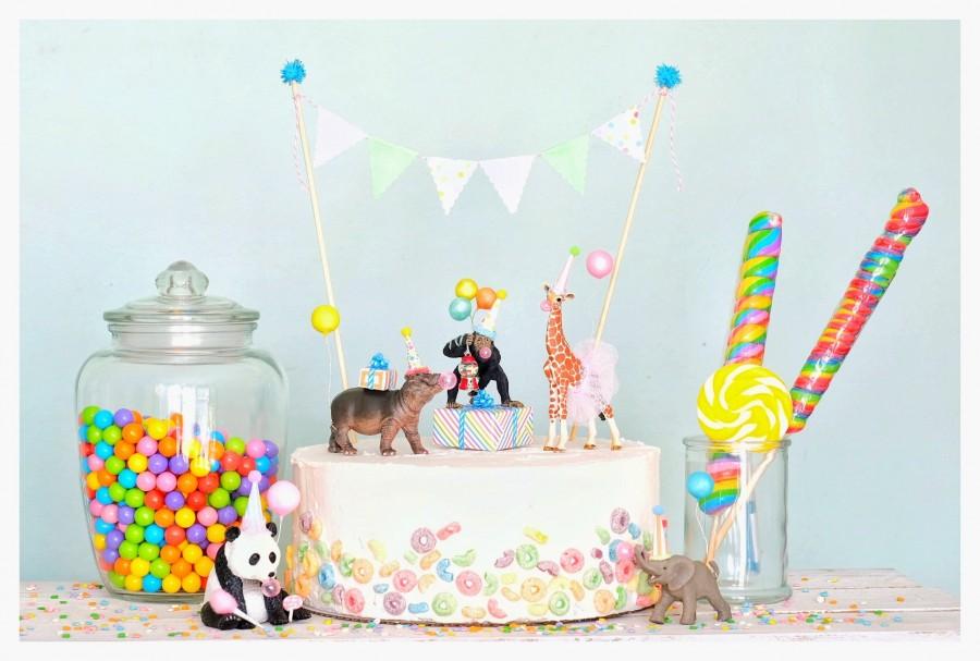 زفاف - Safari Party Animals/Bubble gum animals/Safari Bubblegum Party/Giraffe Topper/Hippo Topper/Monkey Topper/Party Animal/Bubblegum Birthday