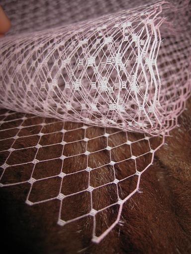 زفاف - SOFT PINK -  French netting - 9-inch wide, for DIY birdcage veils, fascinators