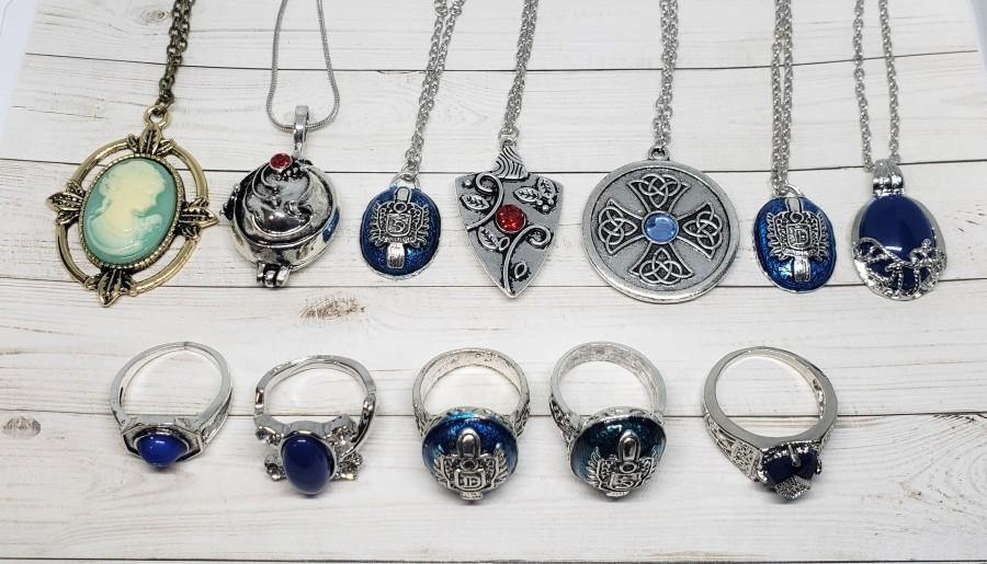 Свадьба - The Vampire Diaries Jewelry, Daylight Ring, Vervain Locket Necklace, YOU CHOOSE