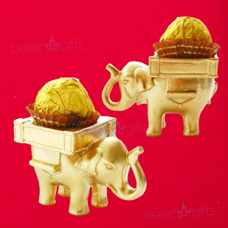 Mariage - Elephant #CandyBox Golden Wedding #Doorgifts #diydecoration SZ040