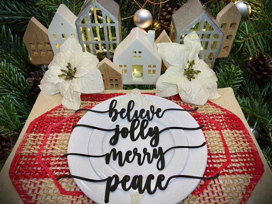 Wedding - CHRISTMAS place cards / table decor set
